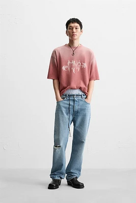 PRINTED KNIT T-SHIRT