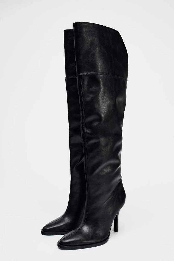 BOTTES À TALONS TIGE XL