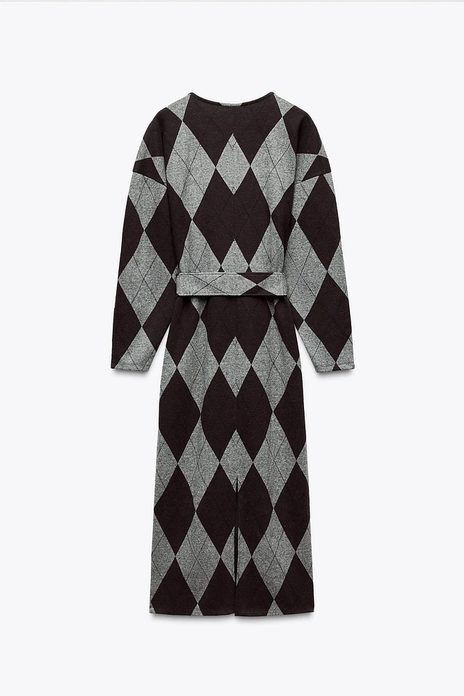 BELTED MIDI DRESS