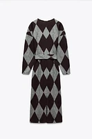 BELTED MIDI DRESS