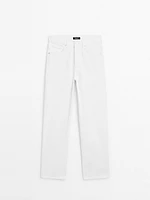 Straight mid-rise jeans