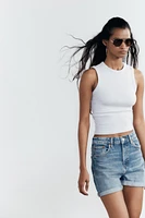 BERMUDA MOM FIT TRF TAILLE HAUTE