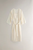 SOLID SATEEN ROBE