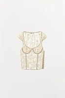 LACE UNDERWIRE BUSTIER TOP