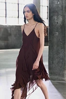ZW COLLECTION EMBROIDERED ASYMMETRIC DRESS