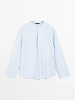 Long sleeve blouse with collar detail