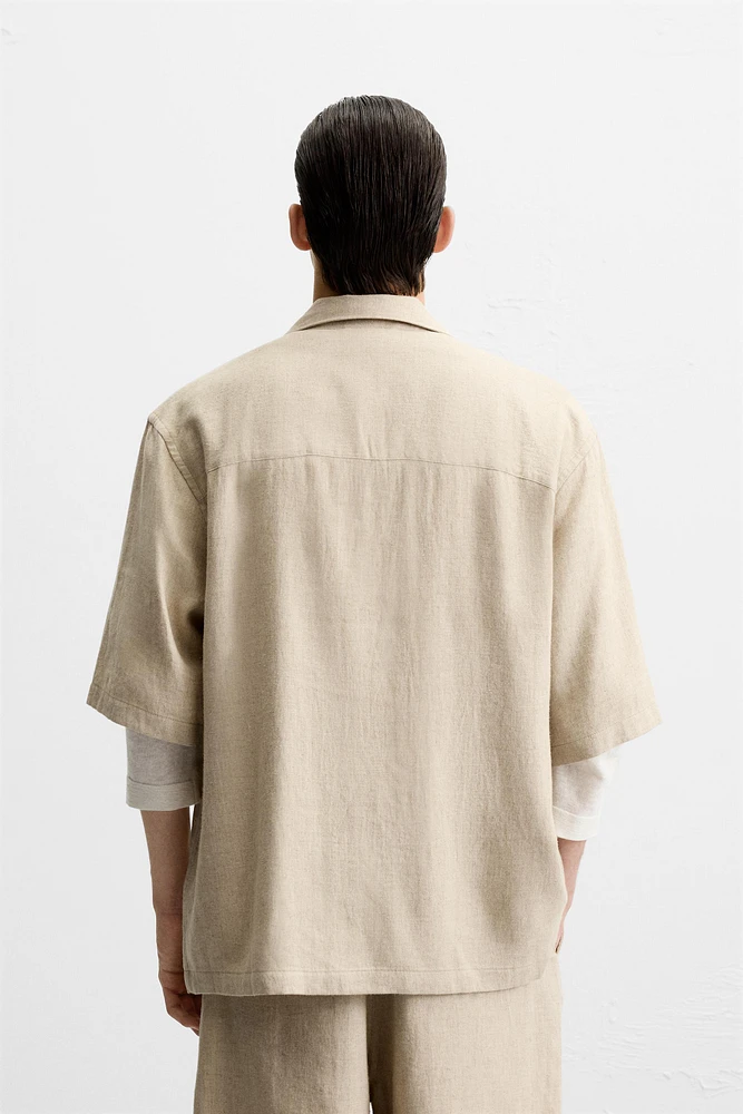 CHEMISE OVERSIZE FIT LIN - VISCOSE