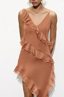 ASYMMETRICAL DRESS WITH RUFFLES