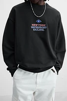 SWEAT NAUTIQUE À INSCRIPTIONS BRODÉES