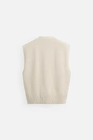 RIBBON KNIT VEST