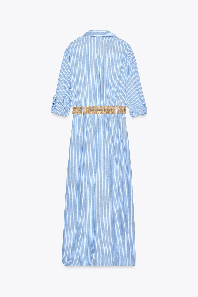 ROBE MI-LONGUE AVEC CEINTURE