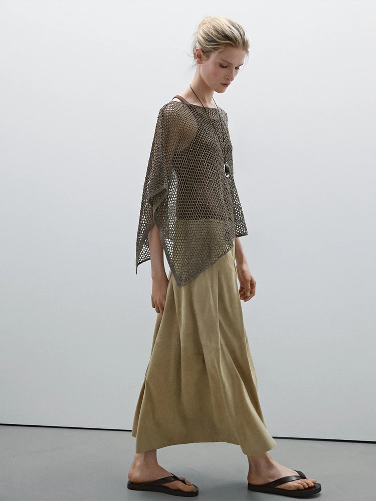 Short cutwork cape