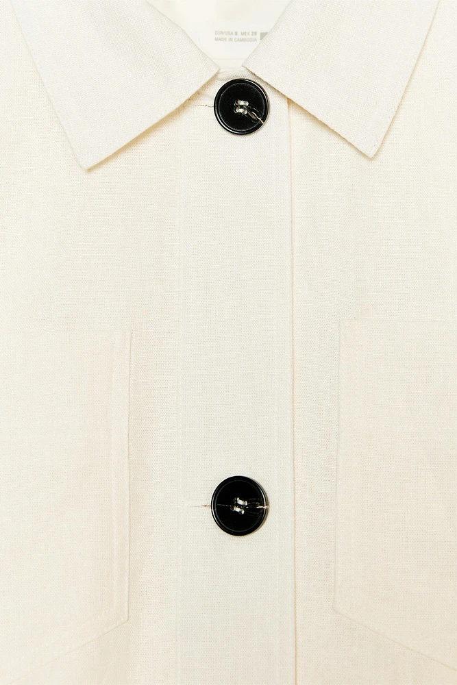 LINEN BLEND SHORT JACKET