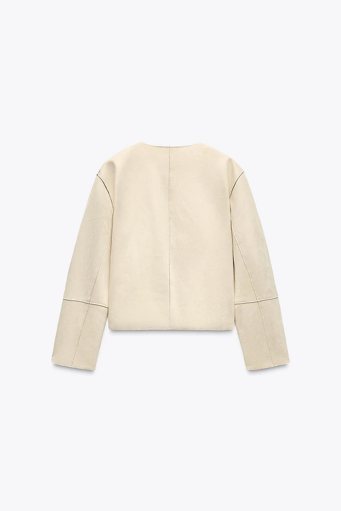 FAUX SUEDE JACKET