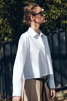 CROPPED POPLIN SHIRT