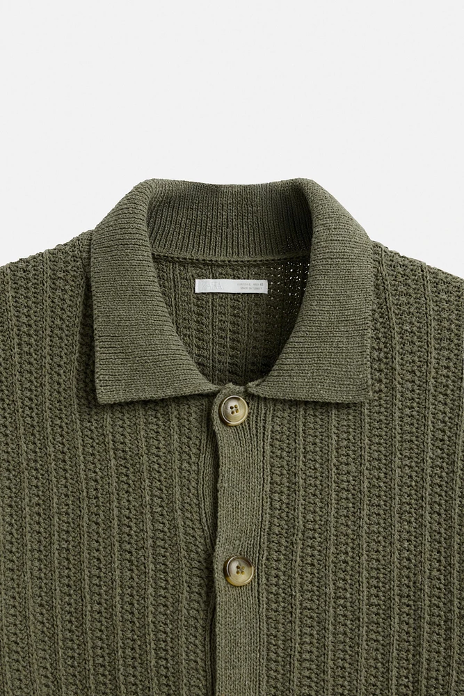 CHEMISE EN MAILLE STRUCTURÉE