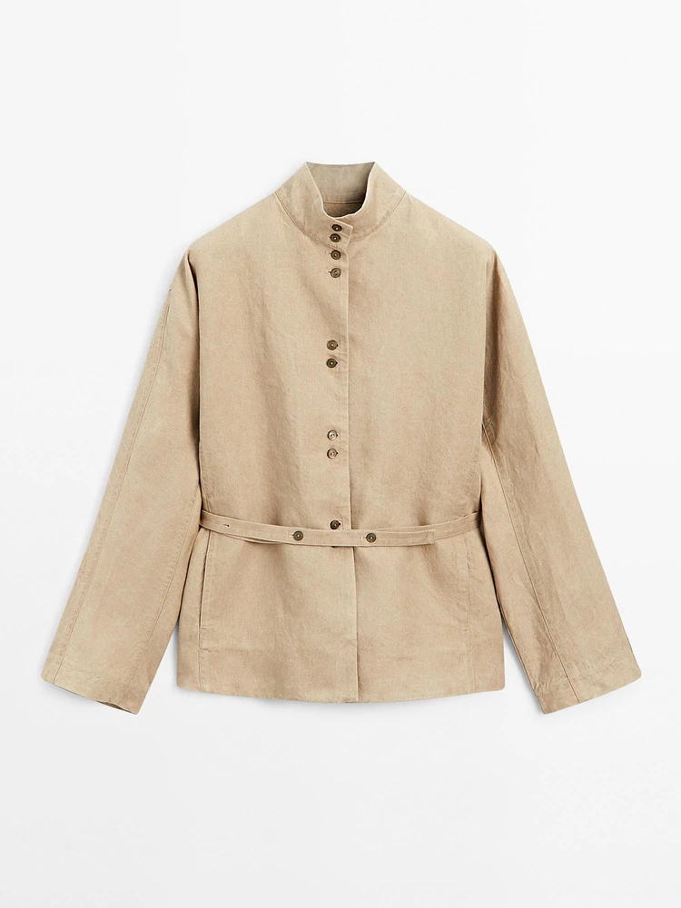 Flowing 100% linen kimono