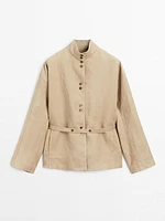 Flowing 100% linen kimono