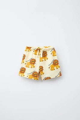 LIONS PRINT BERMUDA SHORTS