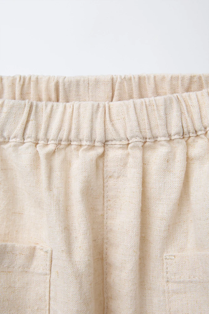 LINEN BLEND JOGGING PANTS
