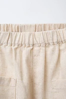 LINEN BLEND JOGGING PANTS