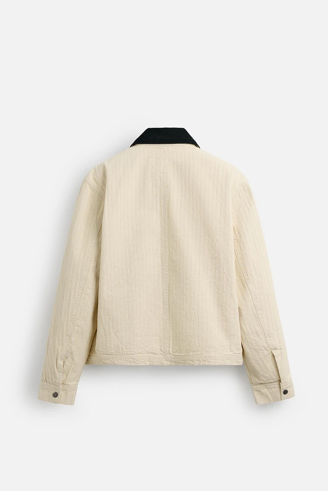BLOUSON AVEC COL BIMATIÈRE