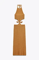 HALTER KNIT CUT OUT DRESS