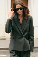 VESTE CROISÉE EN MÉLANGE DE LAINE ZW COLLECTION