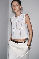INTERLOCK CROCHET TOP