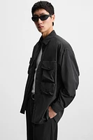 FLOWY UTILITY POCKET SHIRT