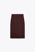 PLAIN KNIT PENCIL SKIRT