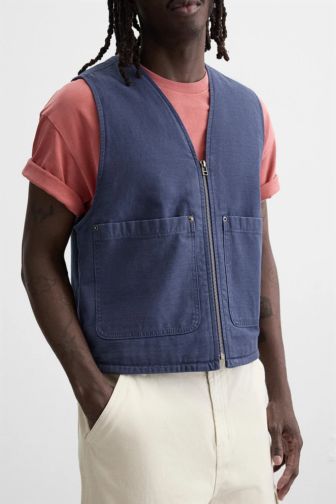 RELAXED FIT DENIM VEST