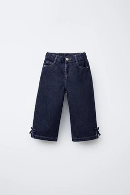 JUPE-CULOTTE EN JEAN À NŒUDS