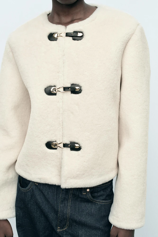 BLOUSON À BRANDEBOURGS DOUBLE FACE