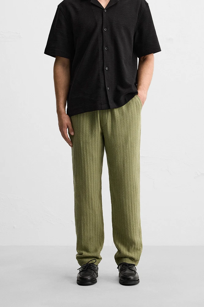 PANTALON À TEXTURE