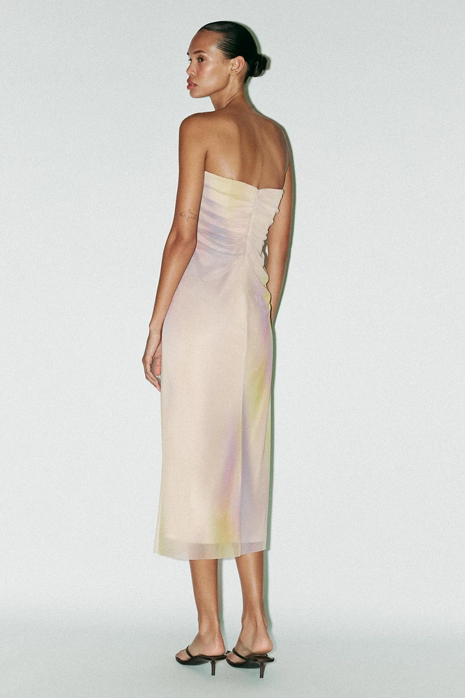 ROBE BUSTIER EN TULLE IMPRIMÉ