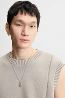 DISTRESSED KNIT VEST