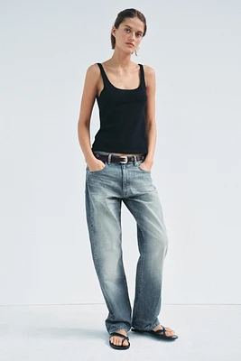 ZW COLLECTION BAGGY LOW-RISE JEANS