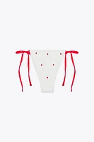 EMBROIDERED ELASTIC BIKINI BOTTOMS