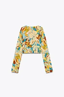 PRINTED KNIT TOP