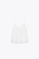 EMBROIDERED LACE TOP