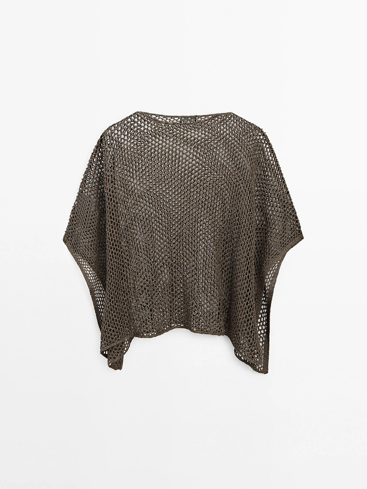Short cutwork cape