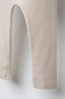 LOT DE DEUX LEGGINGS IMPRIMÉ POINTELLE