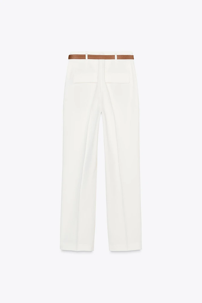 PANTALON DROIT AVEC CEINTURE