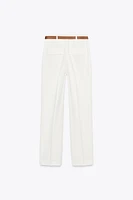PANTALON DROIT AVEC CEINTURE