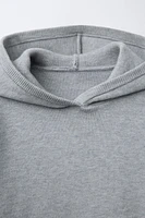 KNIT HOODED SWEATER