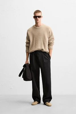 COTTON - LINEN PLEATED PANTS