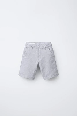 BERMUDA STYLE CHINO CONTENANT DU LIN