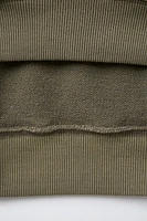 Washed Effect Text Hoodie