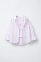 STRIPED SHIRT AND TOP SET